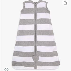 Grey and White large Burt’s Bee sleep sack.